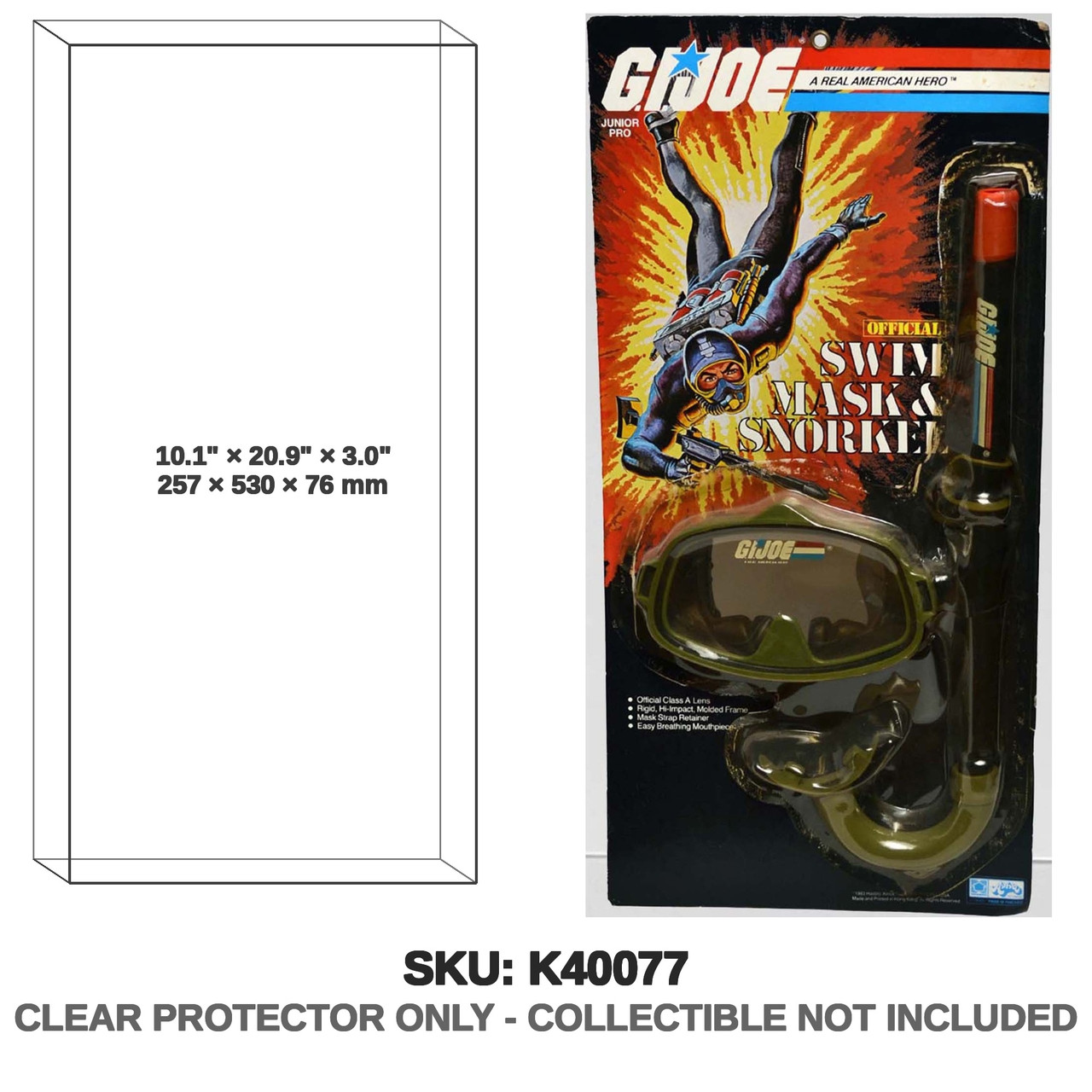 Aviva G.I. Joe Official Swim Mask and Snorkel 1983