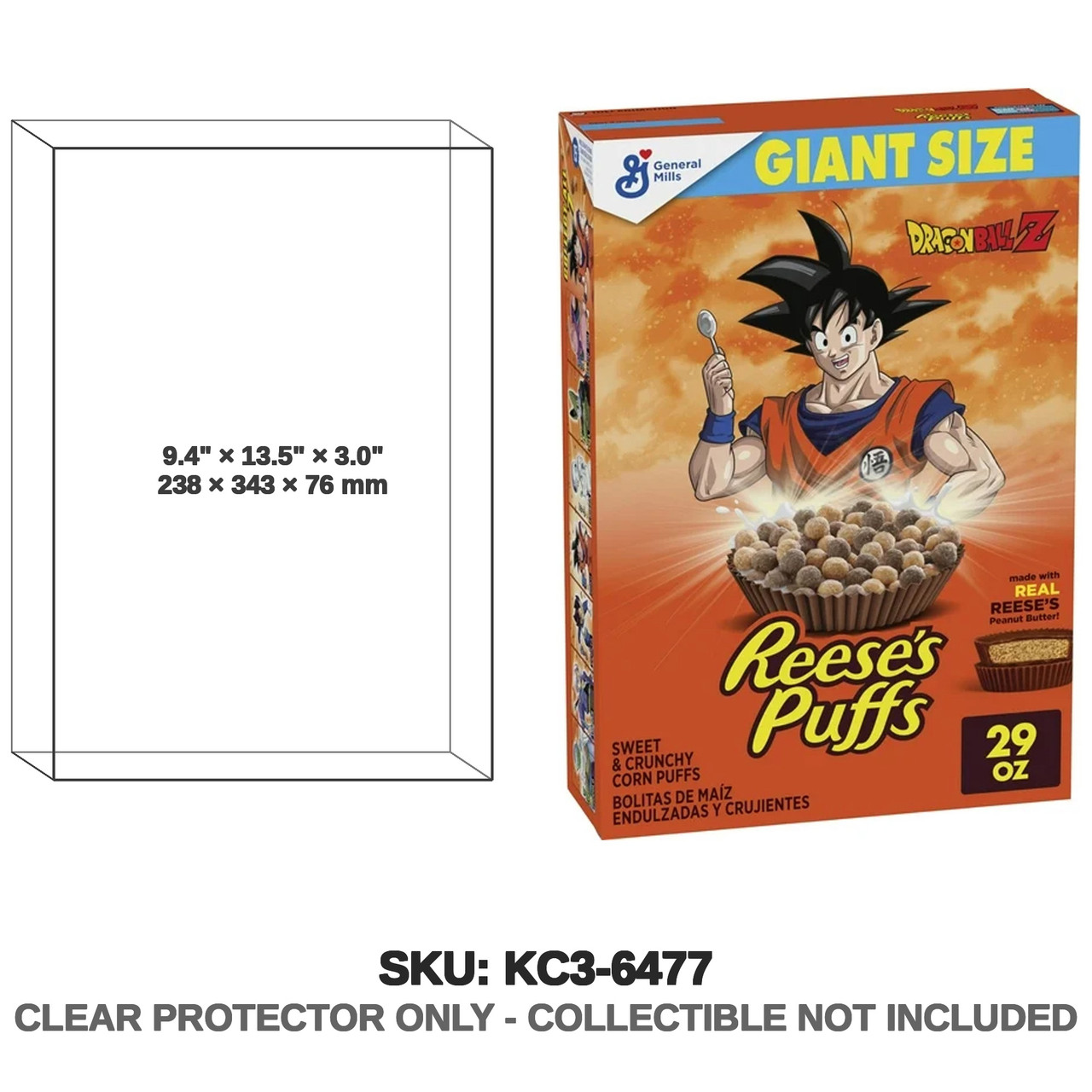 General Mills Dragon Ball Z Reese's Puff Cereal Giant Size