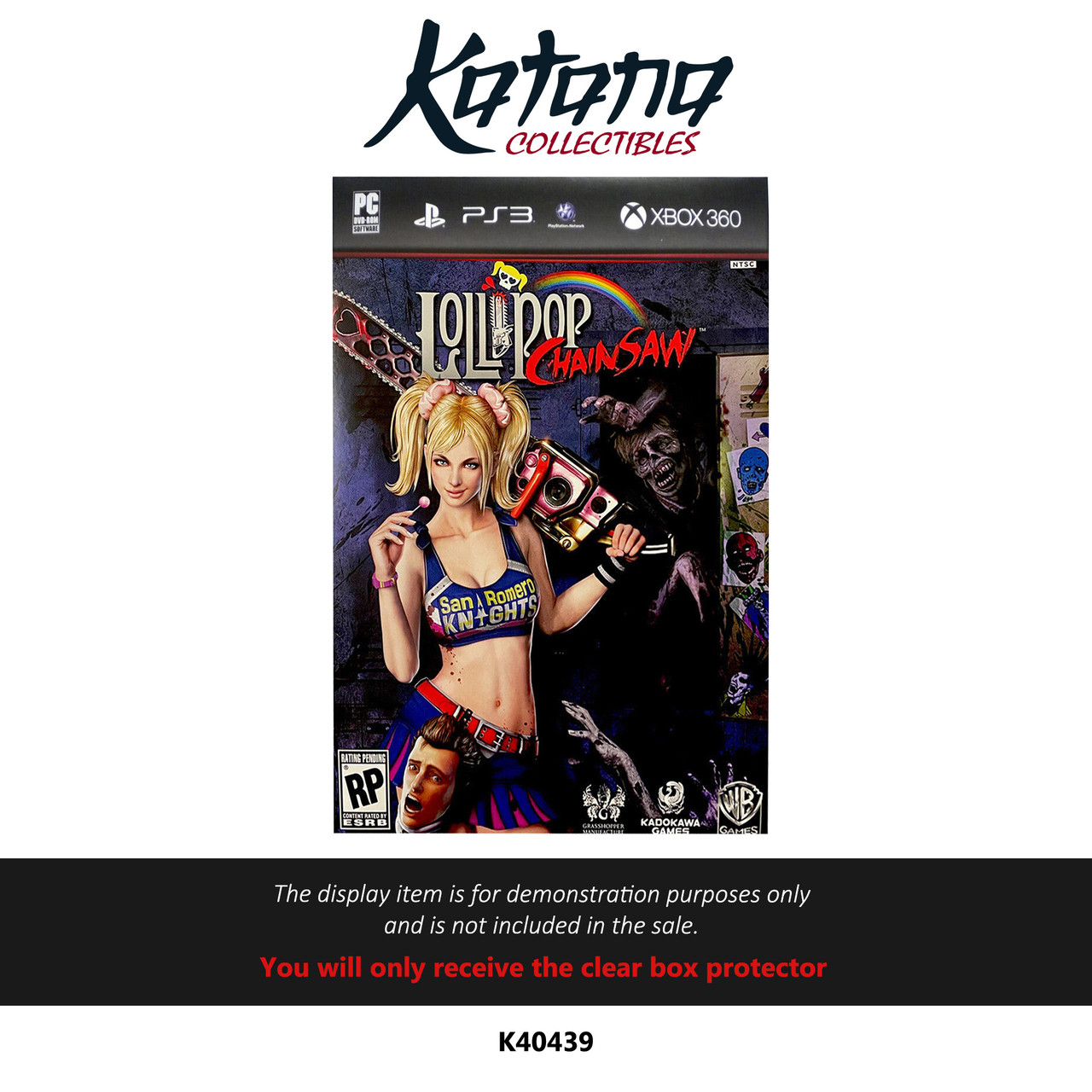 Katana Collectibles Protector For Promo Box - Store Display - Ps3/Xbox360 - Lollipop Chainsaw