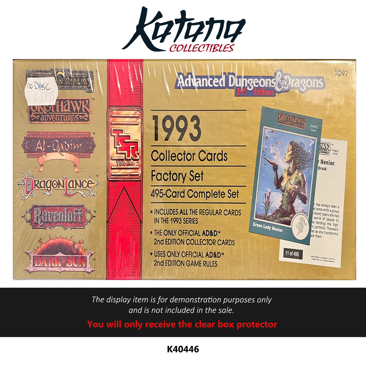 Katana Collectibles Protector For TSR 1993 Collector Cards Factory Set