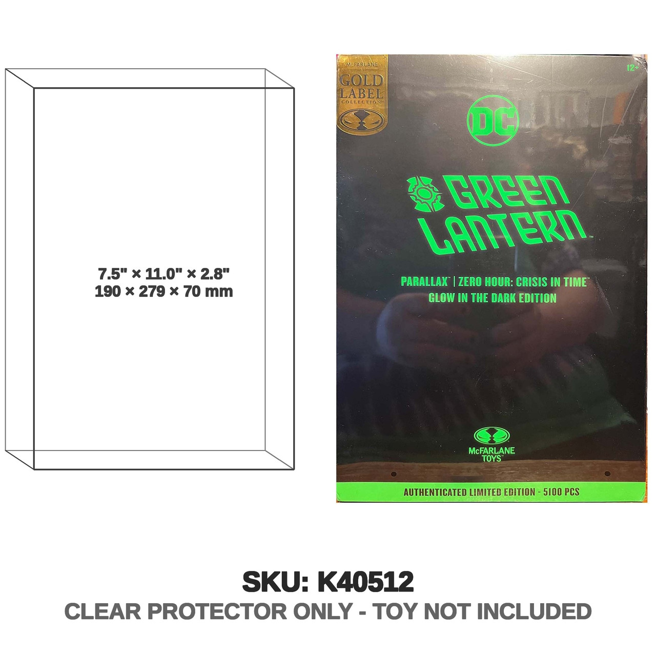 Mattel Green Lantern Parallax Zero Hour Crisis In Time Glow In The Dark Edition