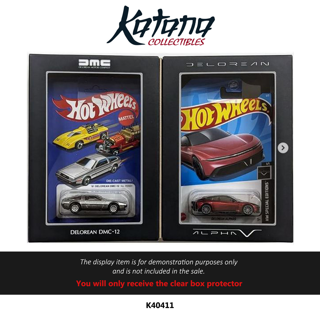Katana Collectibles Protector For Hot Wheels Delorean Mattel Creations Two Pack