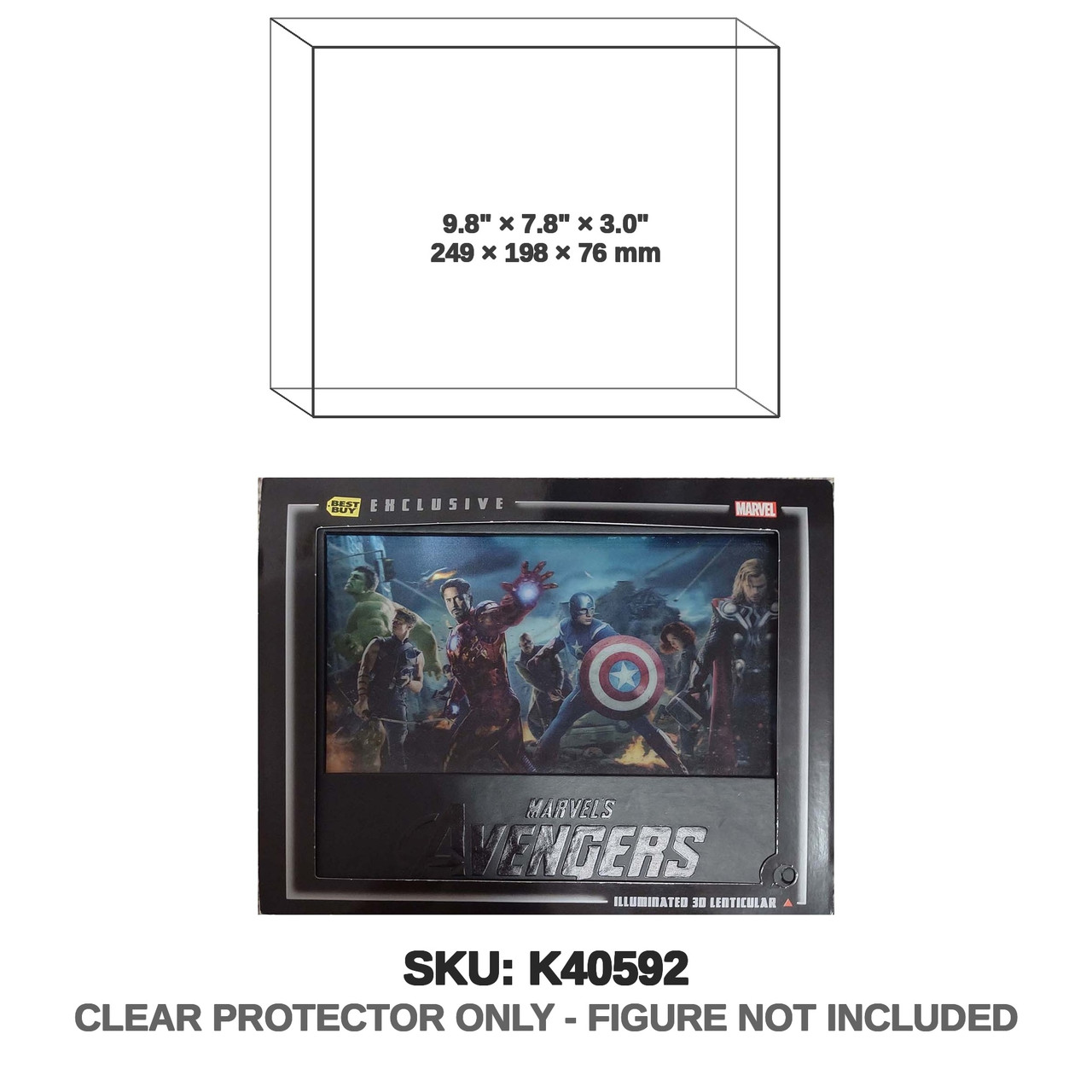 Marvel Avengers Best Buy Exclusive Illuminated 3D Lenticular Collectible Gift Set