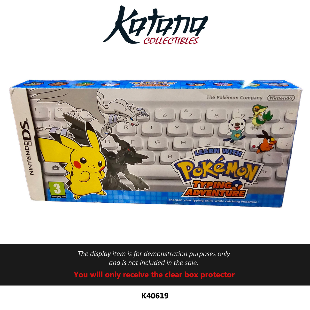 Katana Collectibles Protector For Learn With Pokemon: Typing Adventure Keyboard Bundle Nintendo Ds