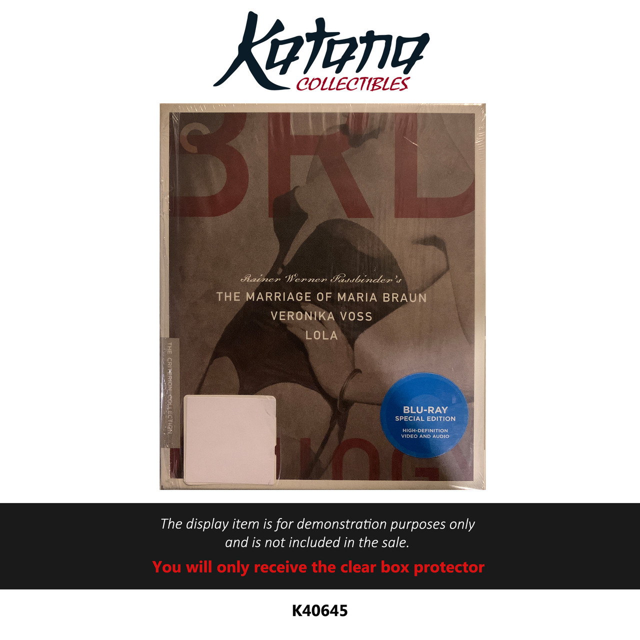 Katana Collectibles Protector For The Brd Trilogy The Criterion Collection