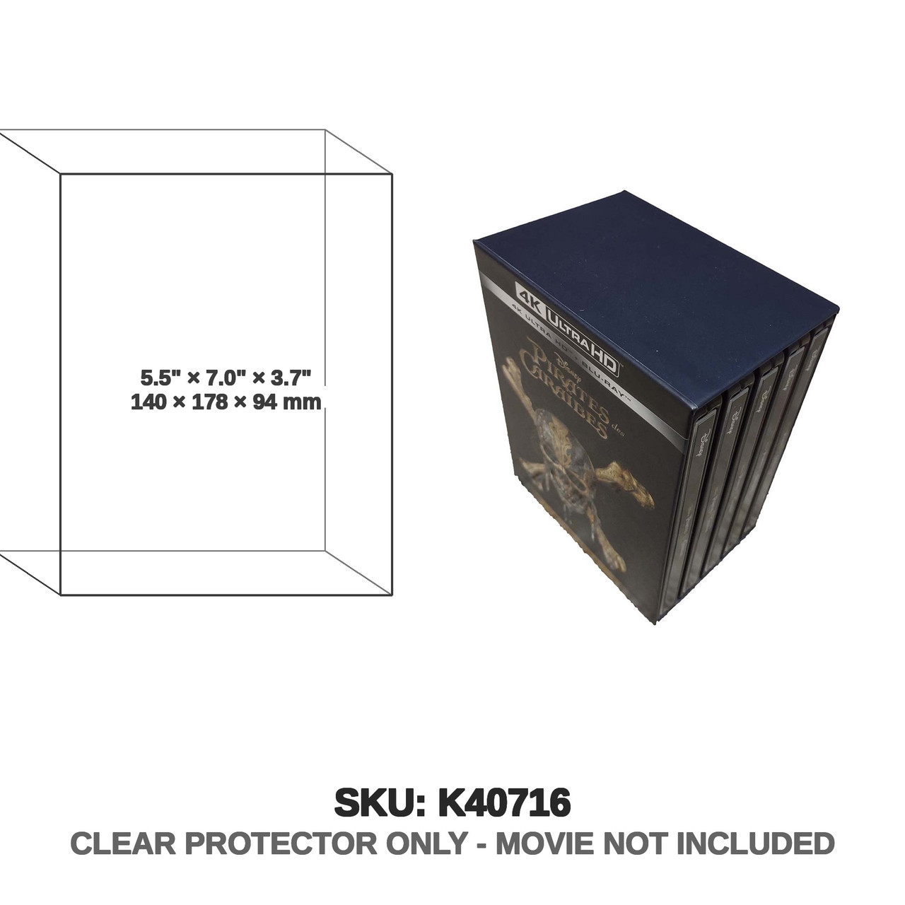 Pirates Of The Caribbean 1-5 Steelbook W/ Box Collection