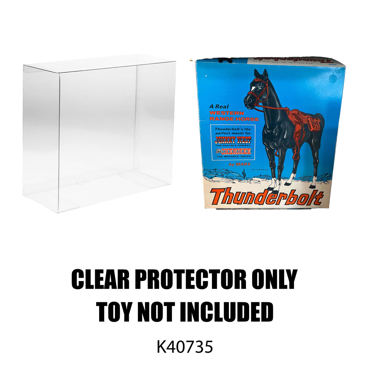 Protector For Vintage Marx Botw - Johnny West Horse Thunderbolt