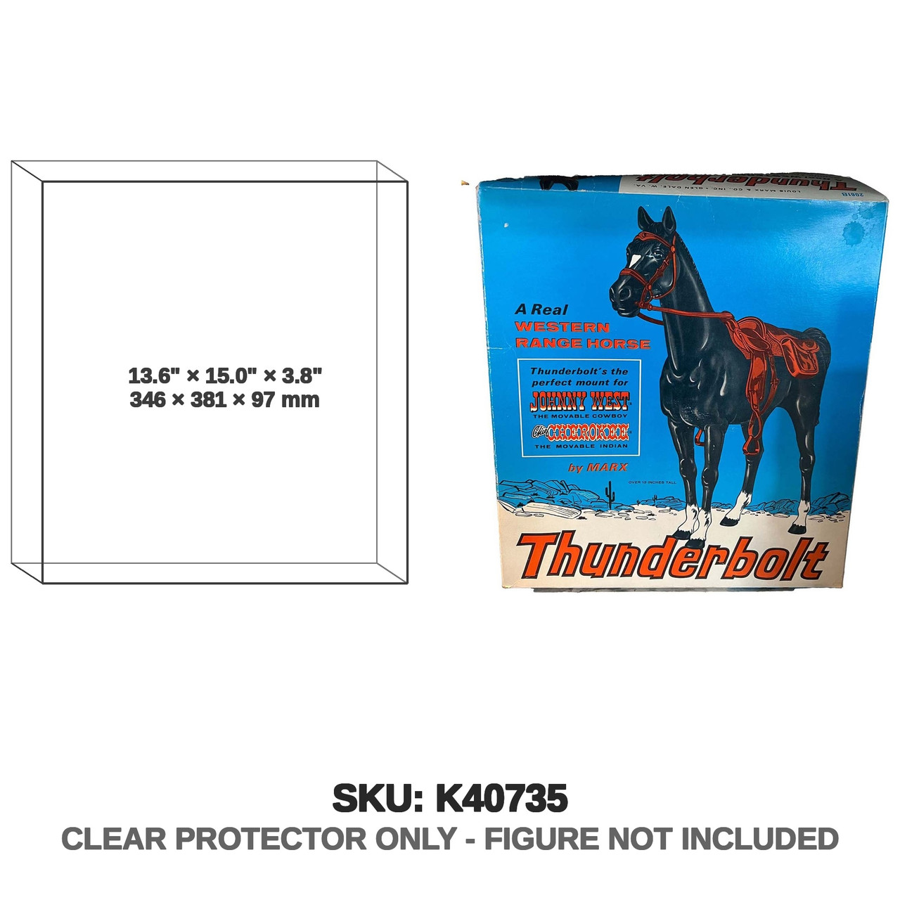 Thunderbolt Johnny West Marx Horse