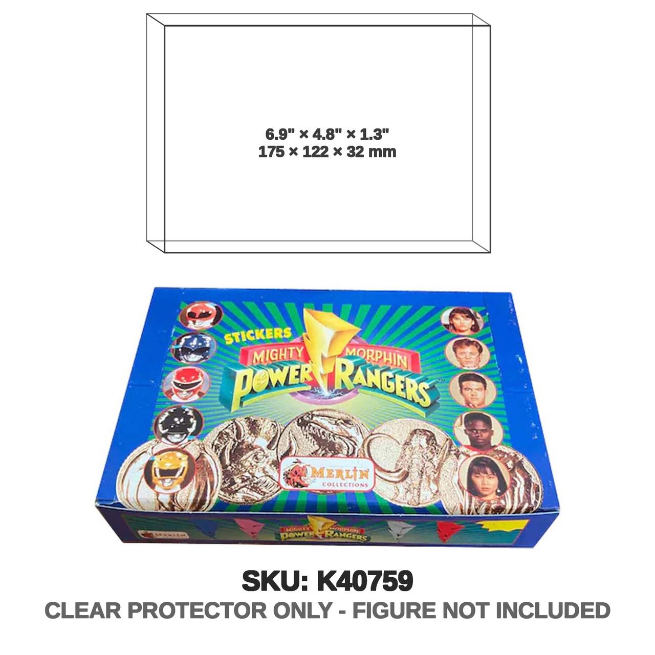 Merlin Collections Power Rangers 1994 Mighty Morphin Power Rangers Vintage Stickers Box