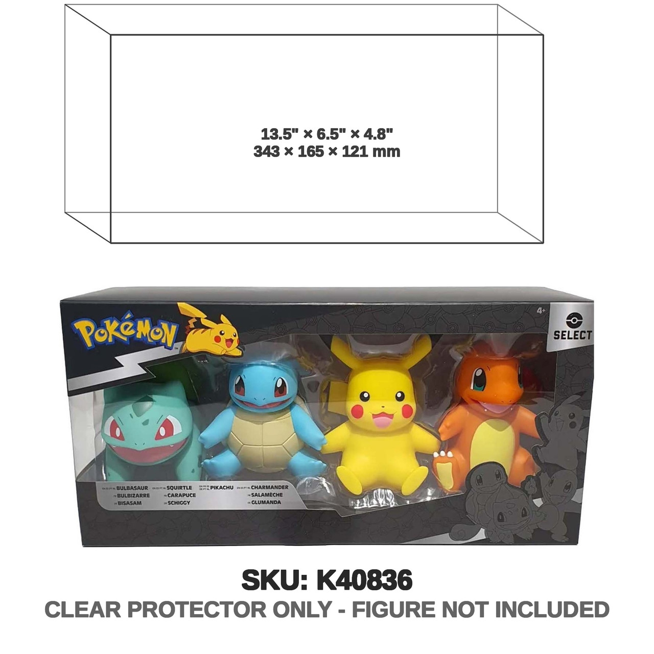 Jazwares Pokemon Select Battle Figure Bulbasaur Squirtle Pikachu Charmander