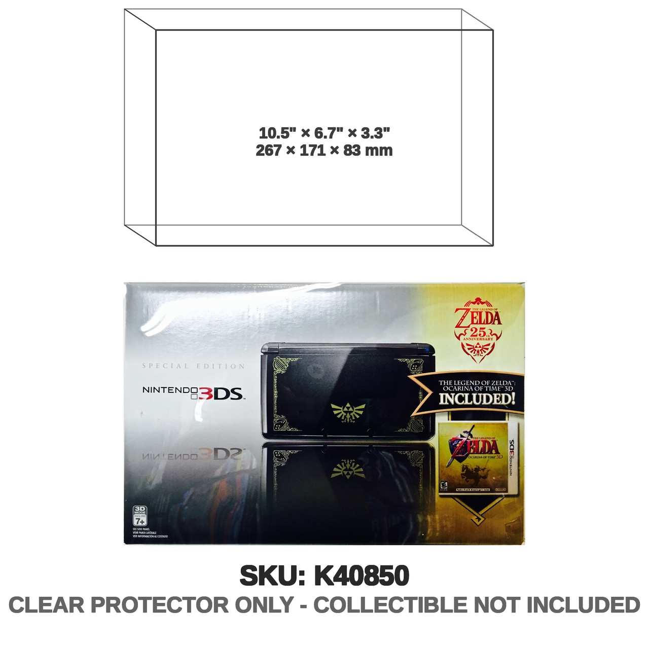 Ocarina of Time 3D 25th Anniversary Zelda 3DS Console NTSC