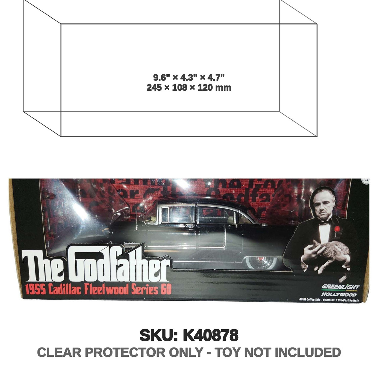 Greenlight Collectibles The Godfather Hot Wheels 1955 Cadillac Fleetwood Series 60 1:24