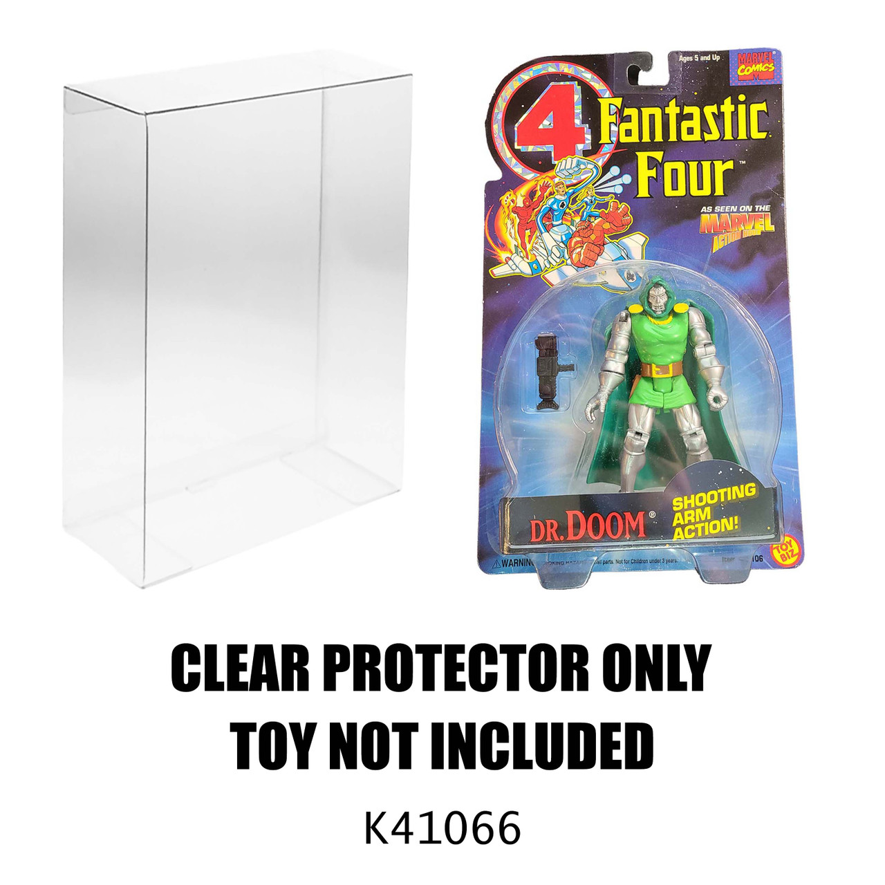 Protector For Marvel Comics: Fantastic Four! Dr. Doom Figure With Shooting Arm Action! Toy Biz (1994) Item Number 45106
