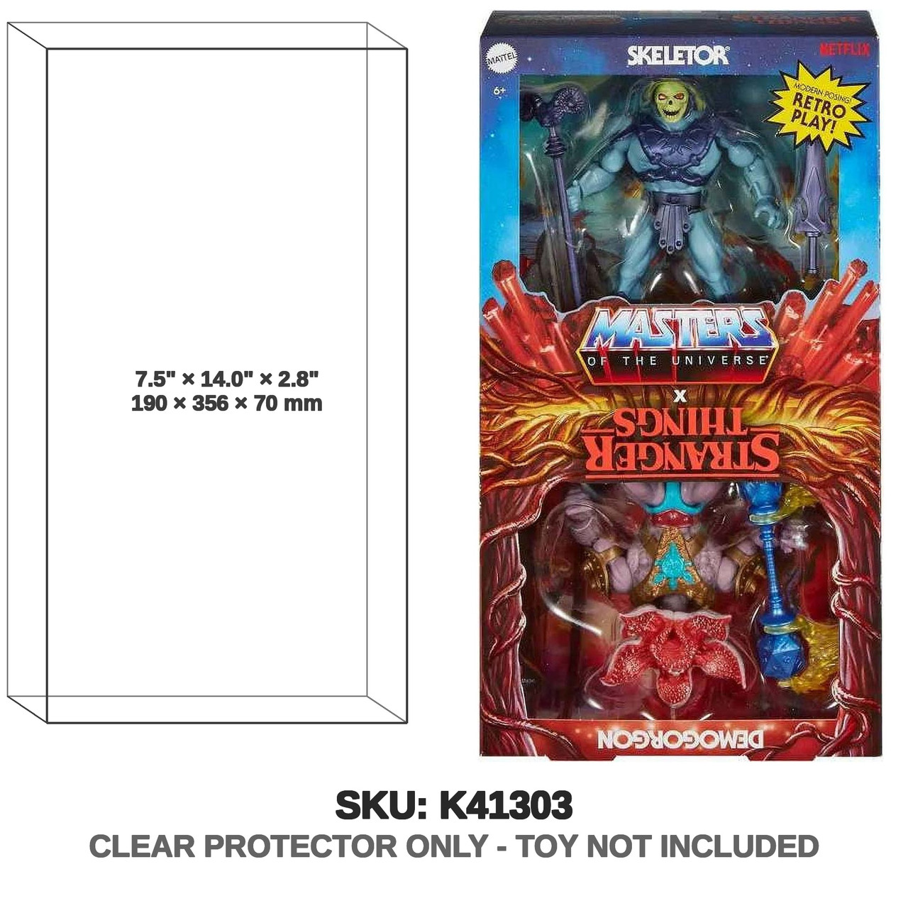 Skeletor Masters of the Universe Origins Stranger Things Demogorgon Figure