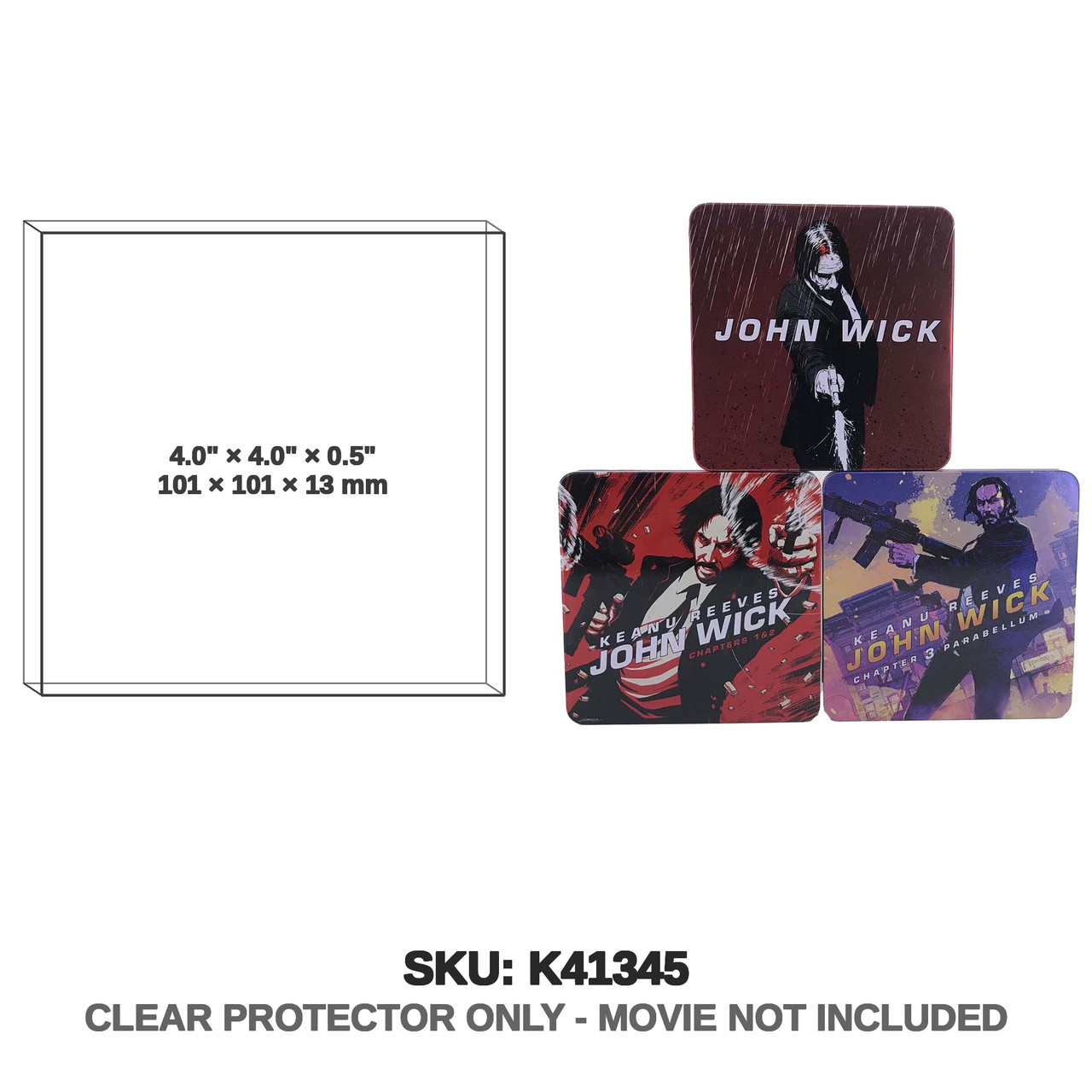 John Wick 1 2 and 3 Hobbs & Shaw Steelbook