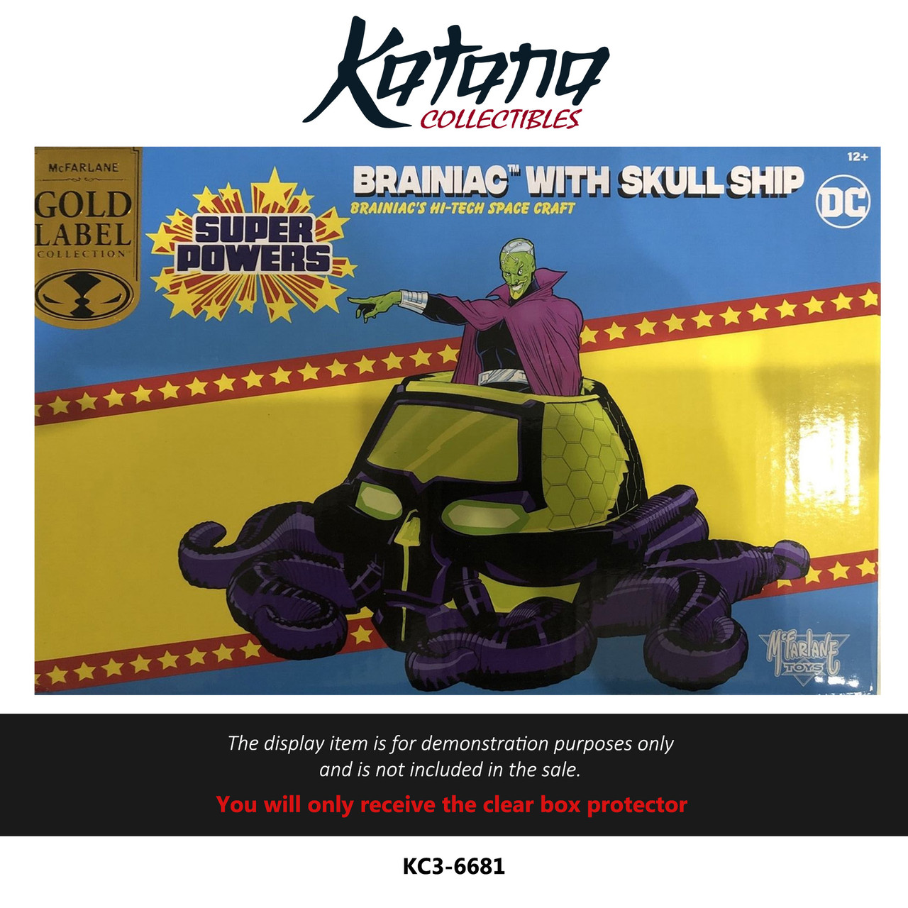 Katana Collectibles Protector For McFarlane Gold Label Super Powers Brainiac With Skull Ship