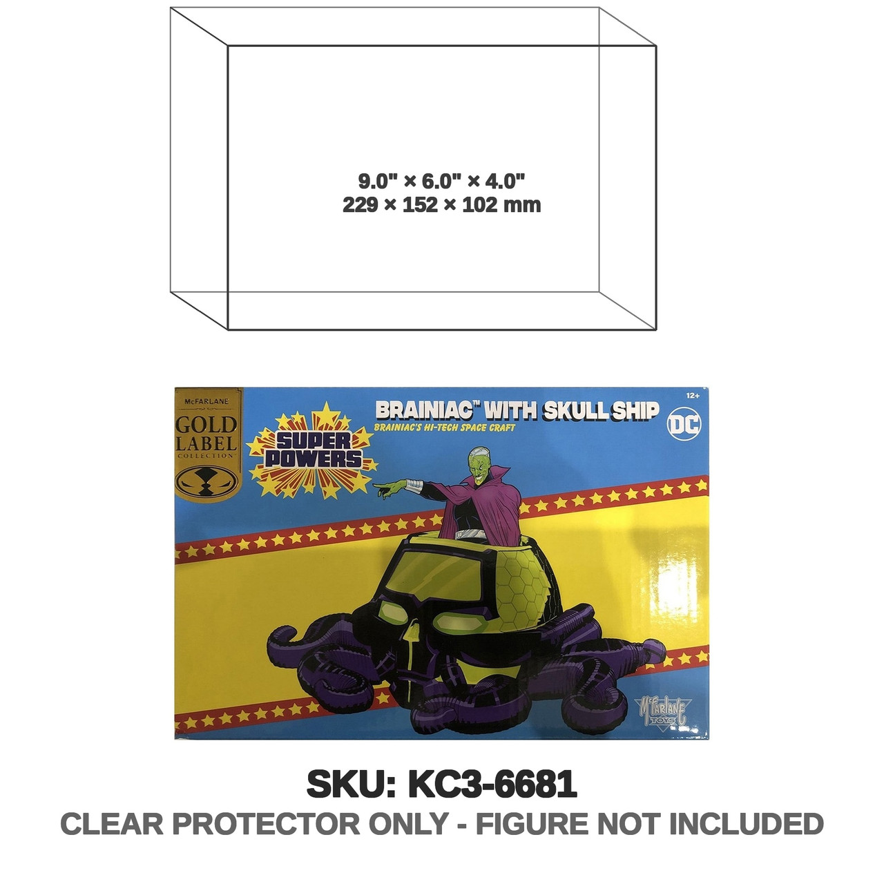 Brainiac with Skull Ship DC Super Powers Gold Label Vehicle