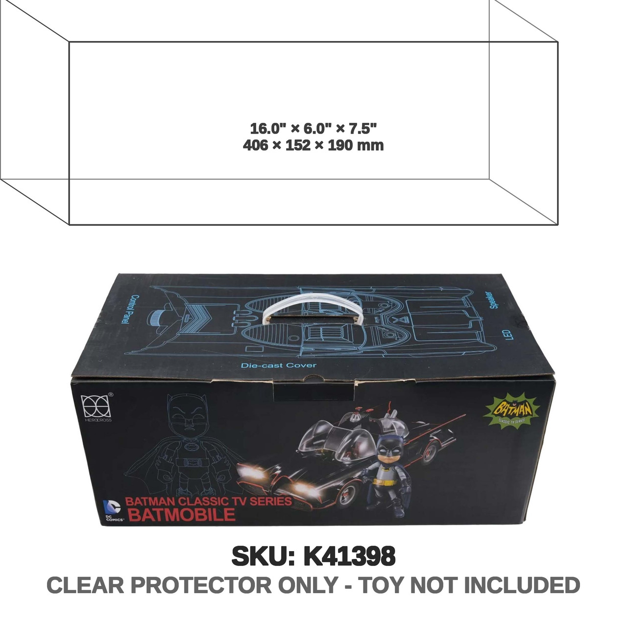 Classic 1966 Batman/Batmobile Hybrid Metal Vehicle #001 Herocross