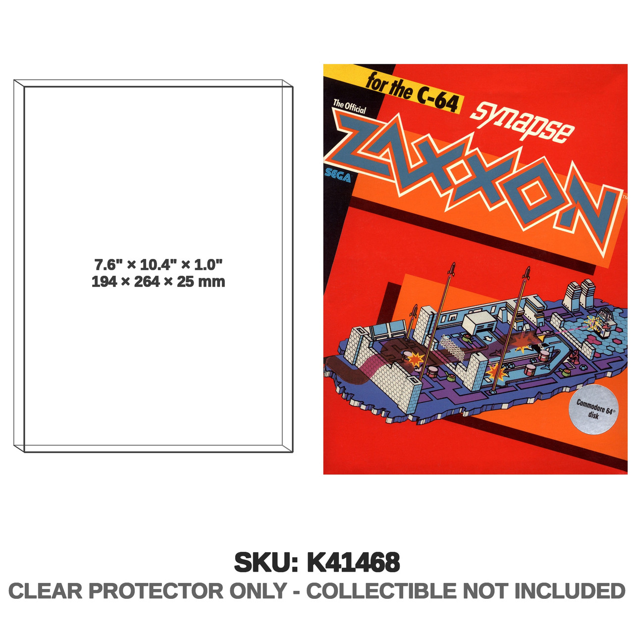Commodore Zaxxon Commodore 64 Game Box