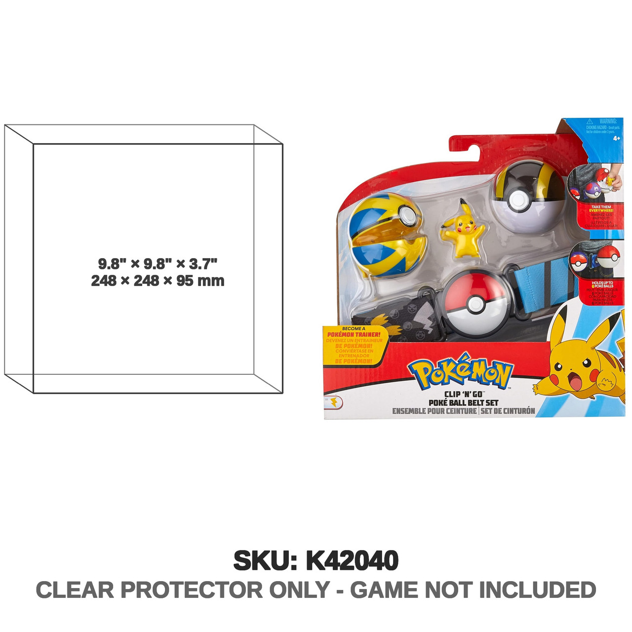 Pokemon Clip 'N' Go Poké Ball Belt Set Wave 5 Ultra Quick Ball & Pikachu