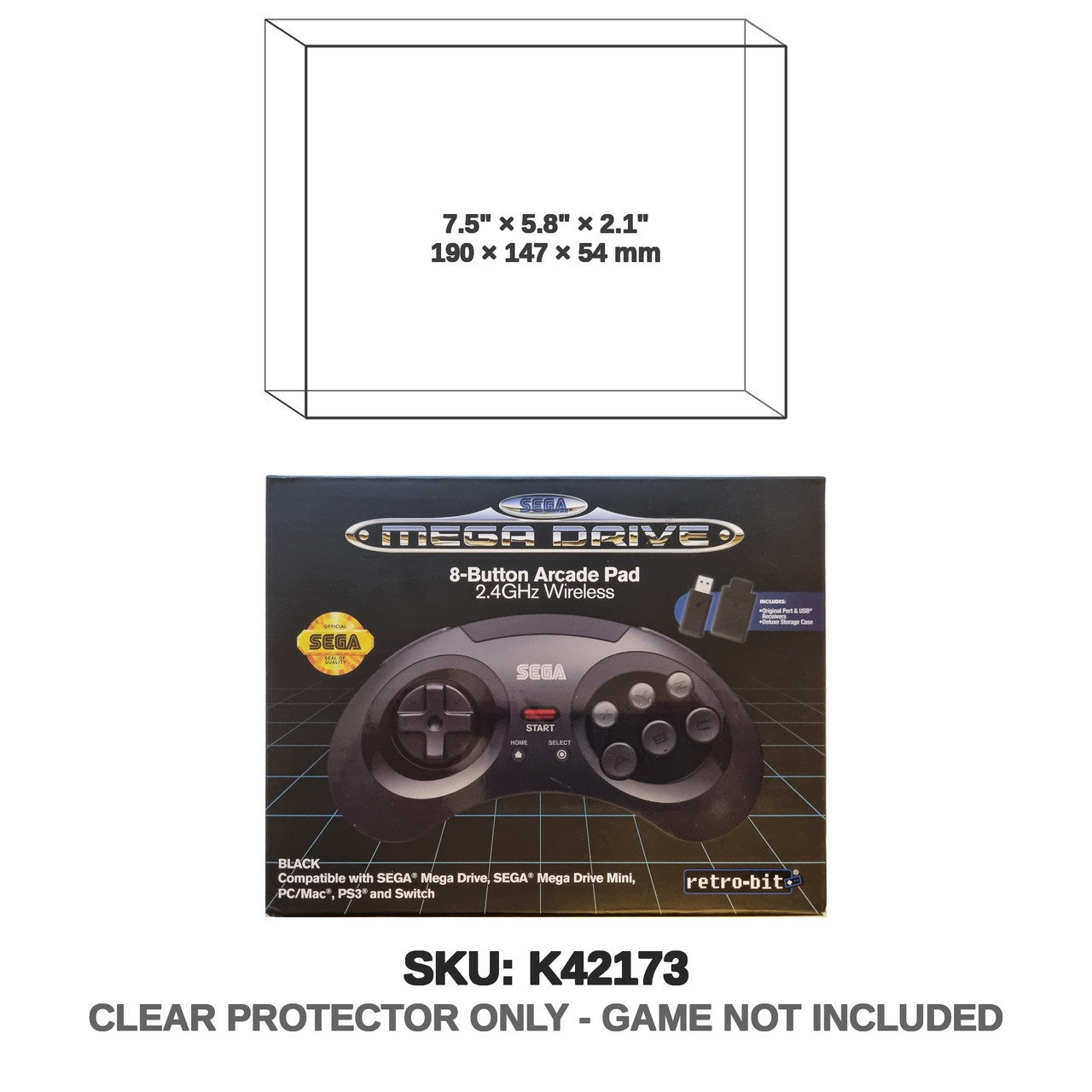 Sega Mega Drive 8 Button Controller - Retro-Bit Sega Mega Drive 8 Button Controller - Retro-Bit