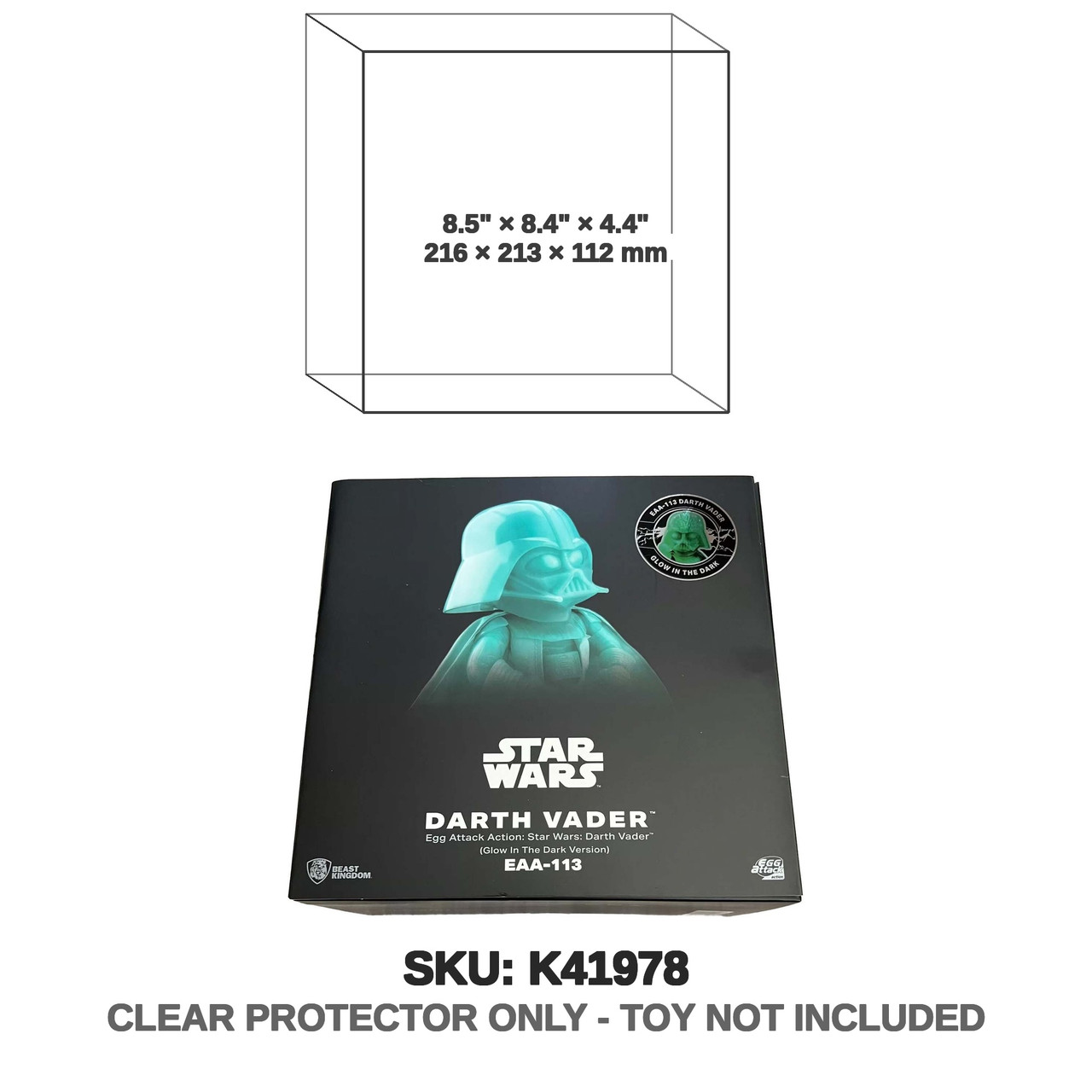 Star Wars 6" Darth Vader Glow in the Dark Egg Attack Figure Beast Kingdom Star Wars 6" Darth Vader Glow in the Dark Egg Attack Figure Beast Kingdom
