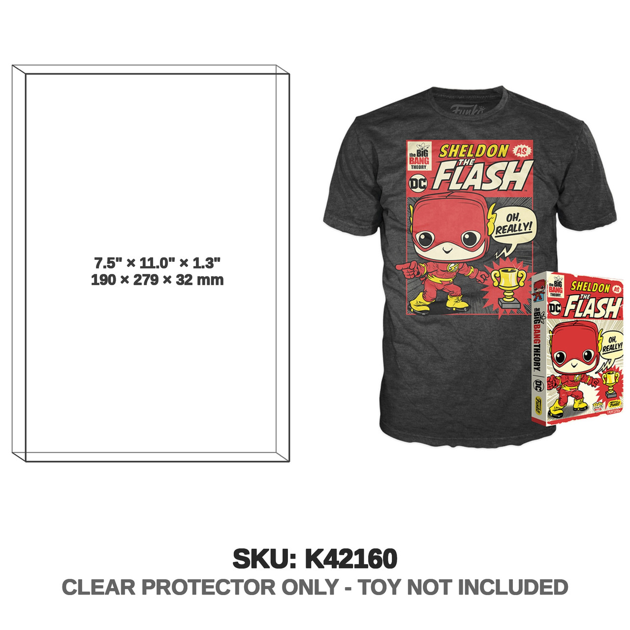 The Big Bang Theory - Sheldon as The Flash "Oh Really" T-Shirt - Funko