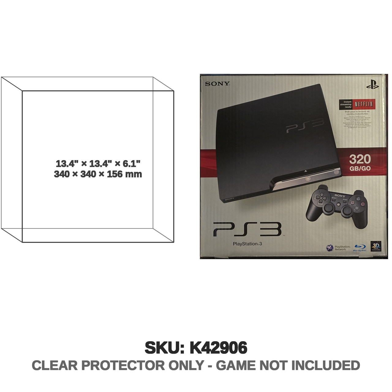 PlayStation 3 Slim 320GB Charcoal Black Console Box