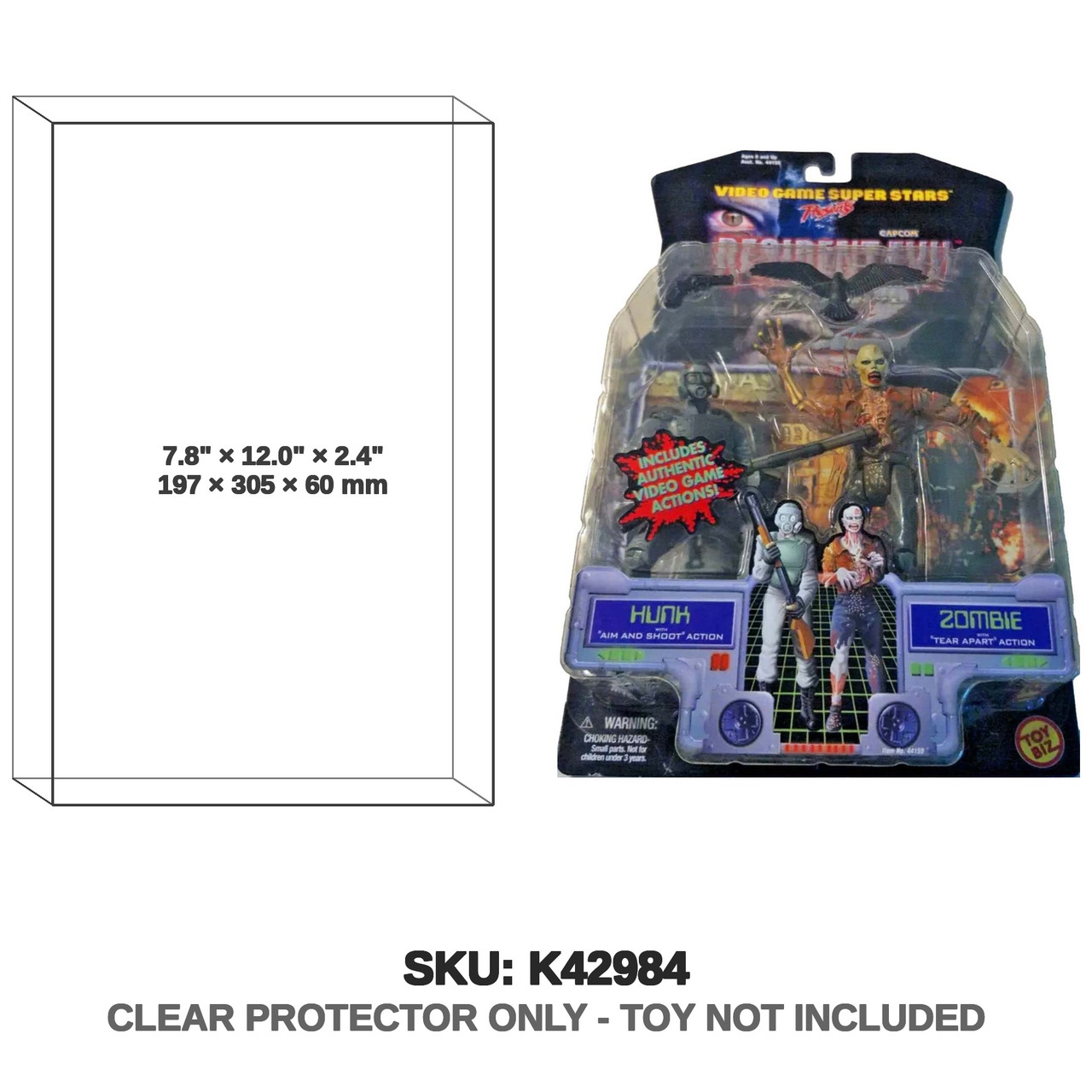 Toybiz 1998 Resident Evil 2 Platinum Hunk &Zombie