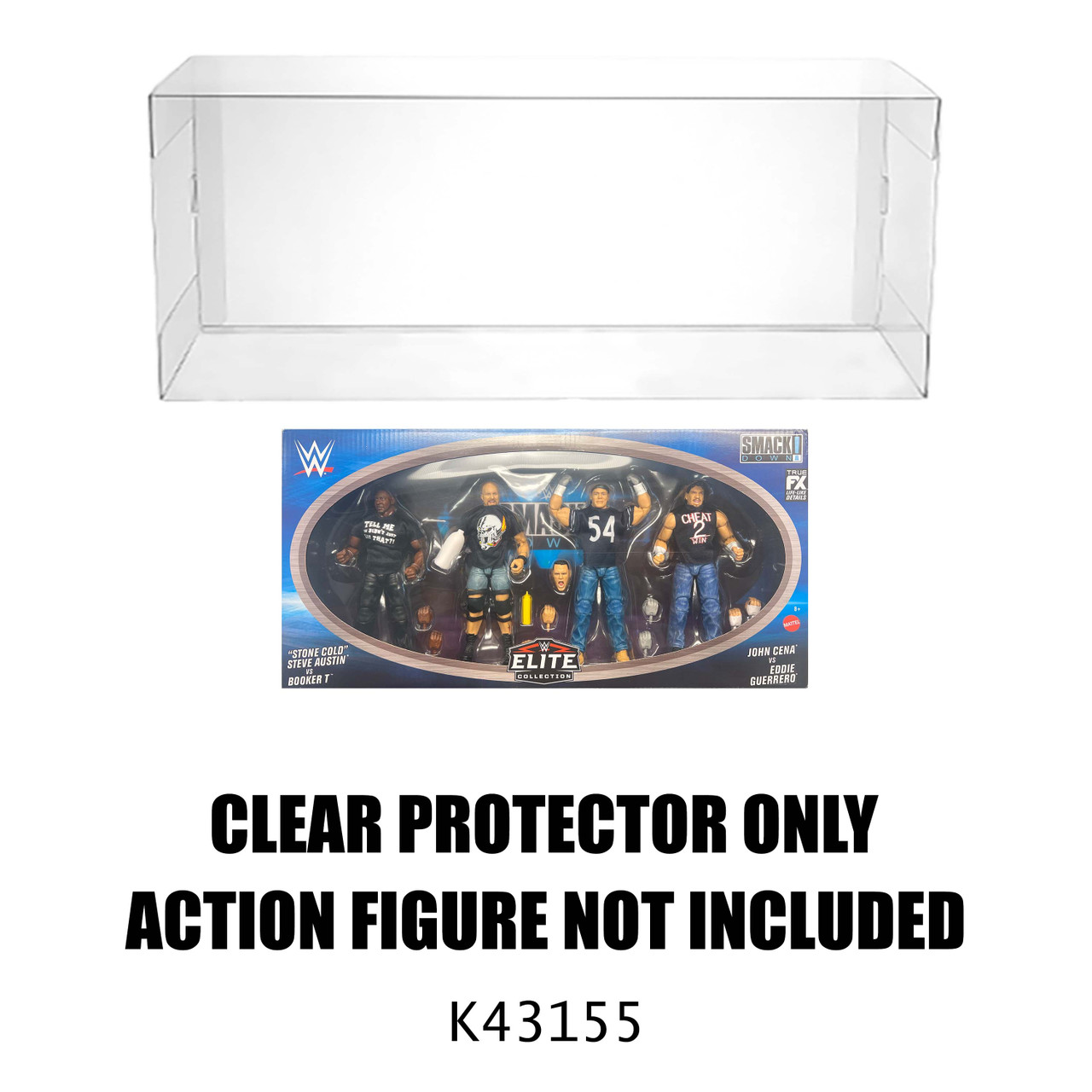 Protector For WWE Elite Collection Smackdown Booker T vs Stone Cold Steve Austin| John Cena vs Eddie Guerrero 4-Pack