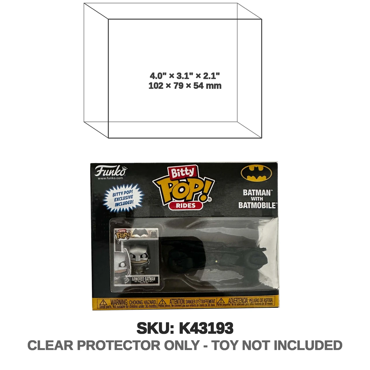 Batman with Batmobile DC Comics Bitty Pop! Rides
