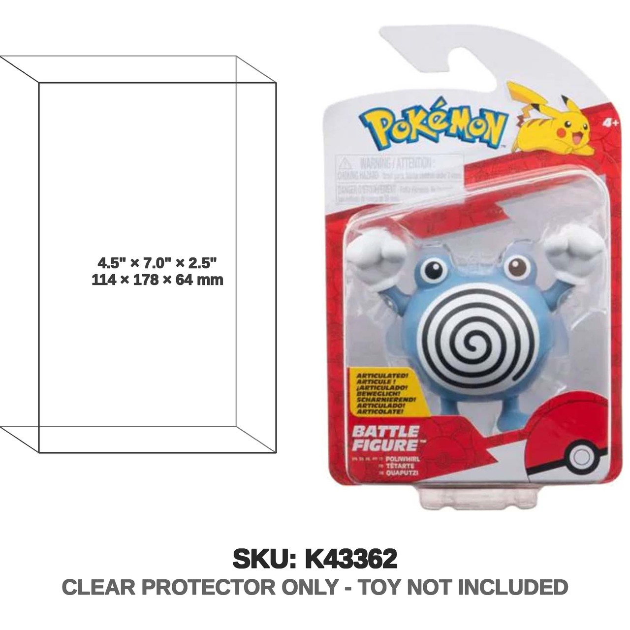 Jazwares Pokemon Battle Figure (Poliwhirl)