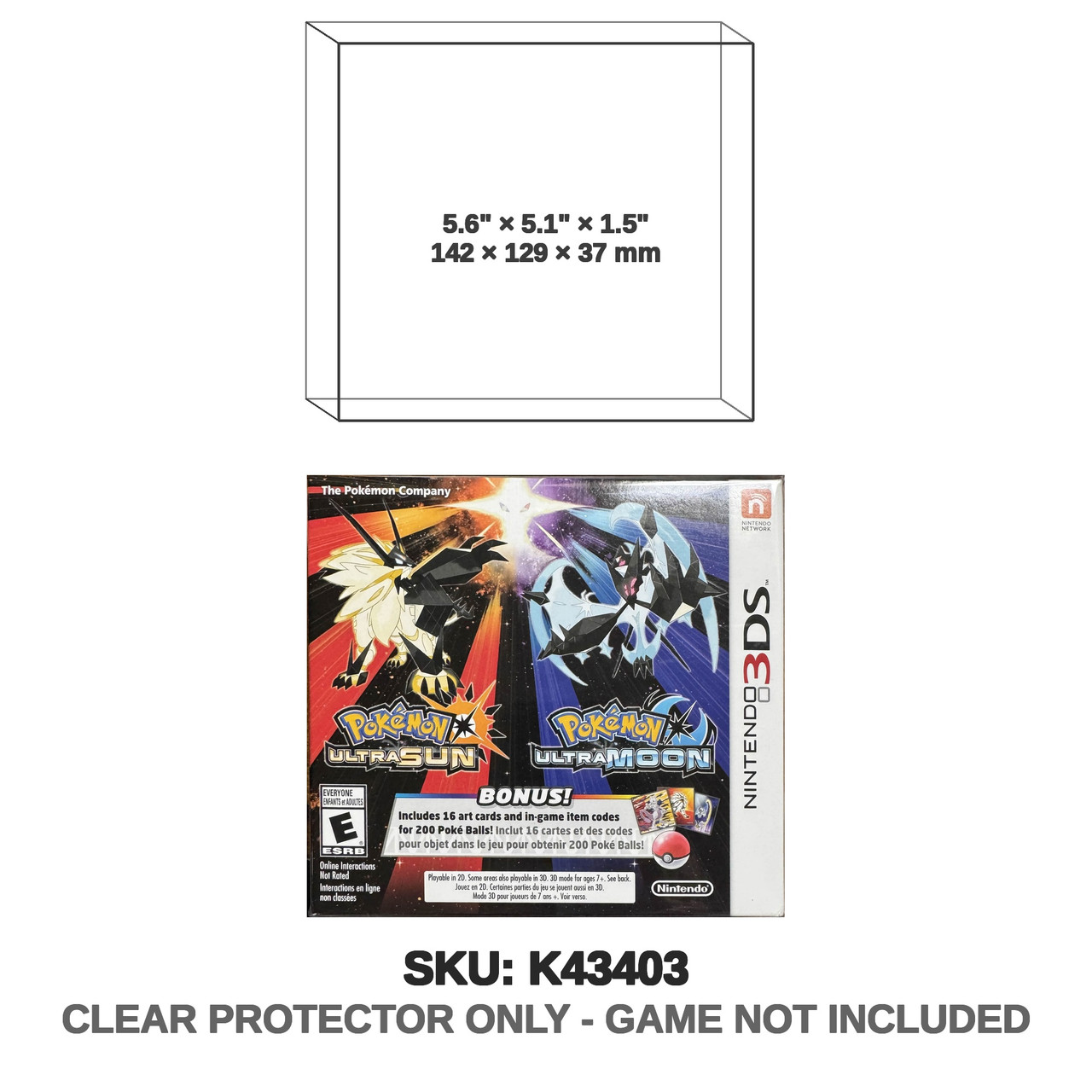 Protector For Pokemon Ultra Sun Ultra Moon Double Pack 3 | Katana