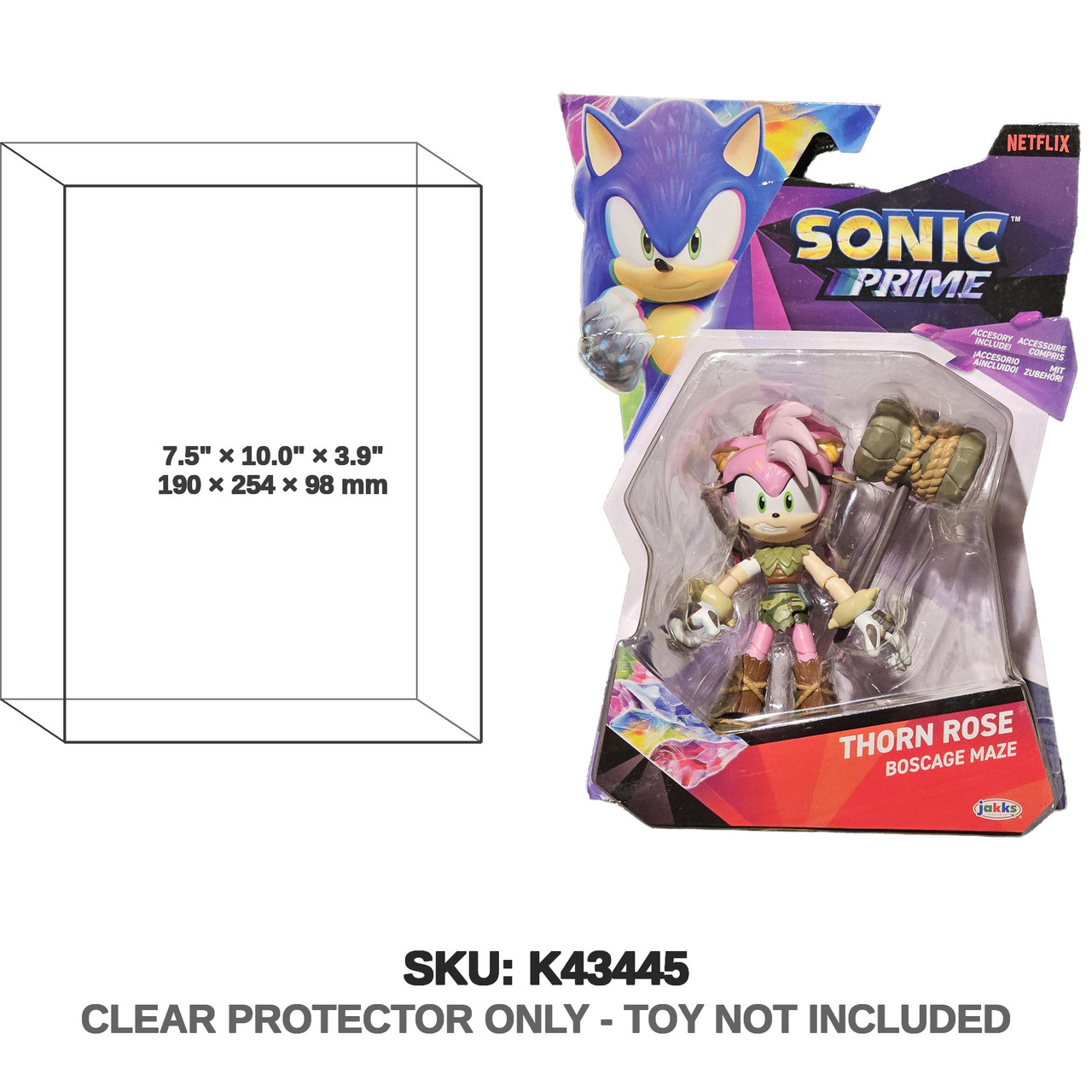 Protector For Thorn Rose Sonic Prime Boscage Maze Figure | Katana