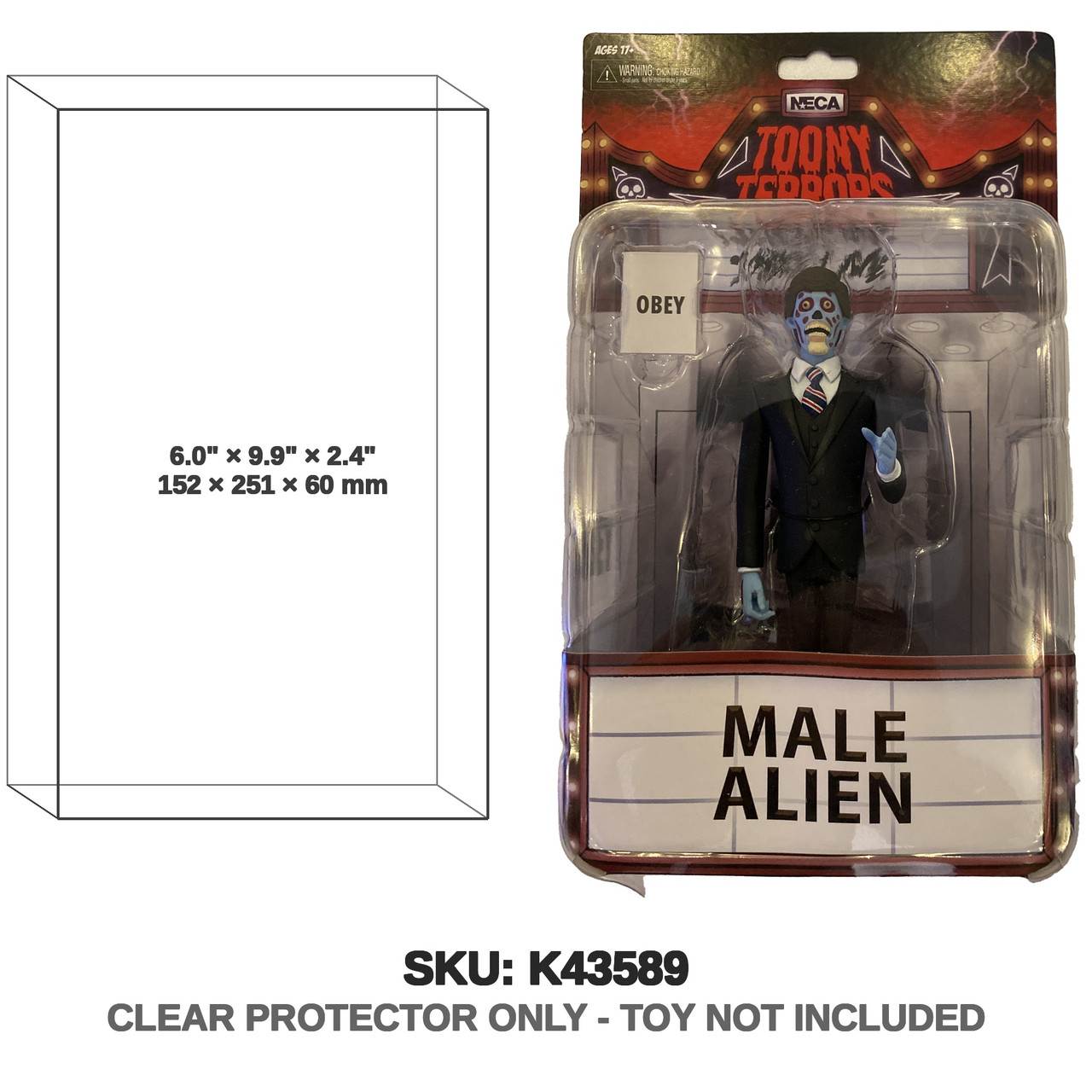 NECA Toony Terrors They Live Male Alien
