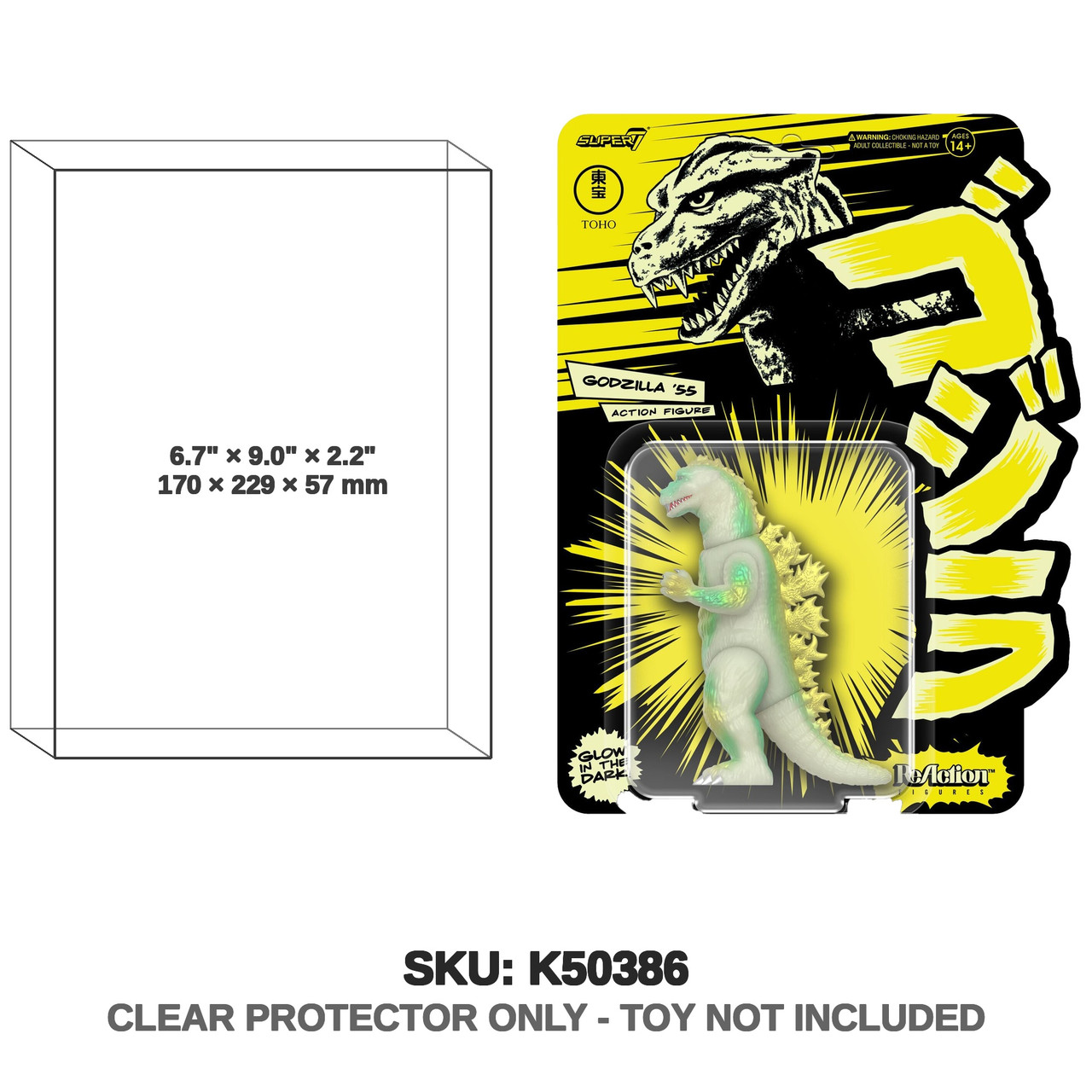 Super7 Godzilla '55 GITD ReAction Figure