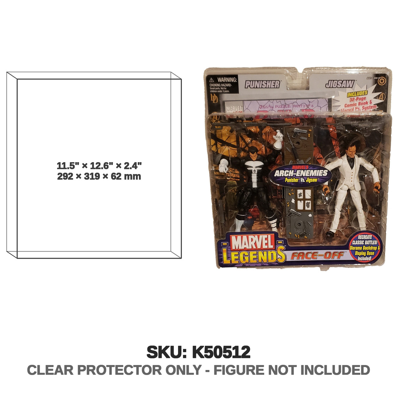 Toy Biz Marvel Legends Face-Off Punisher vs Jigsaw 2-Pack