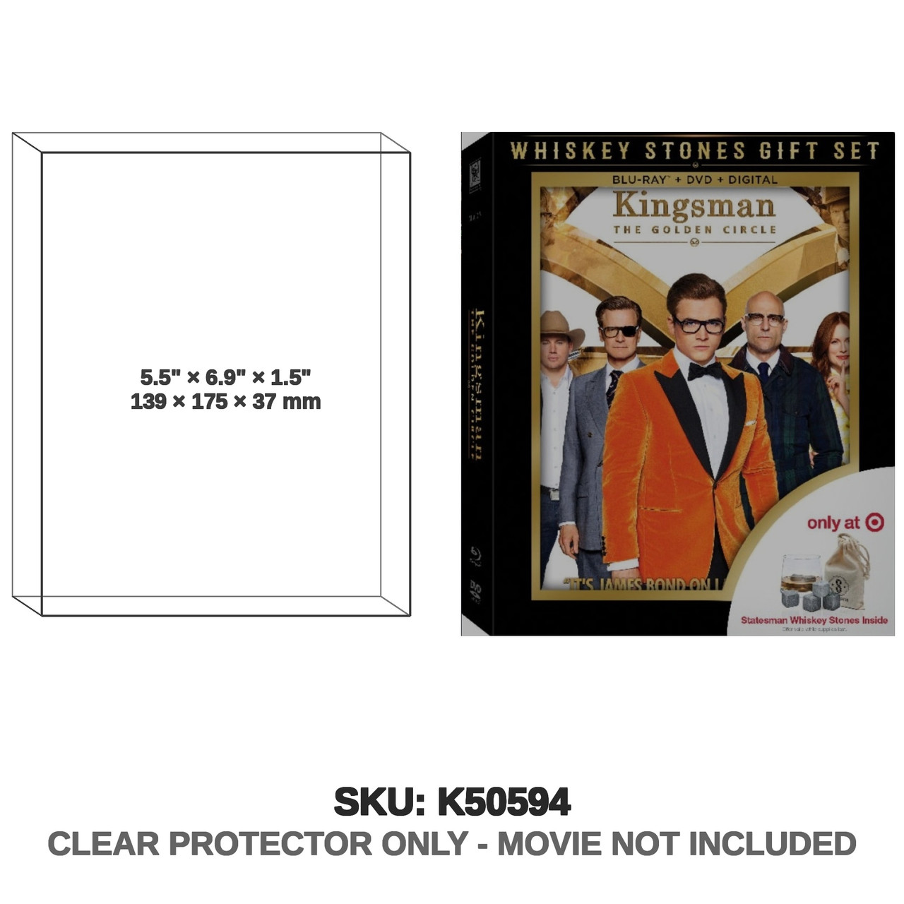 Kingsman: The Golden Circle - Target Exclusive / Whiskey Stones Gift Set