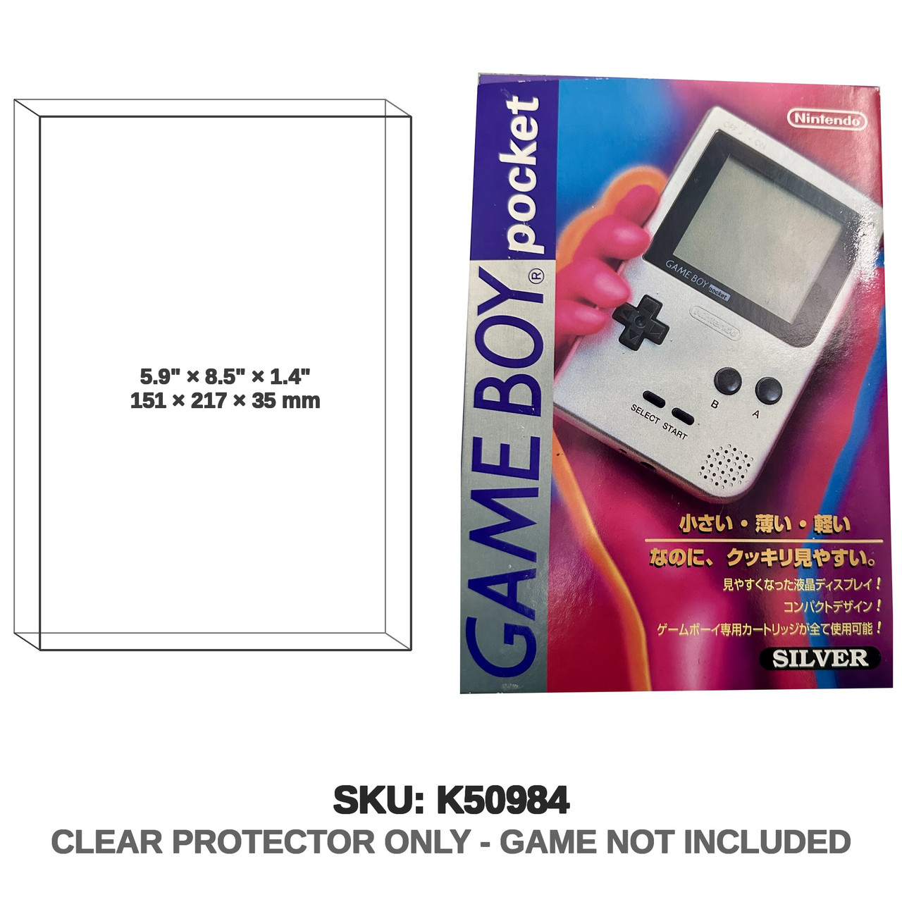 Game Boy Pocket Silver Japanese Console Box