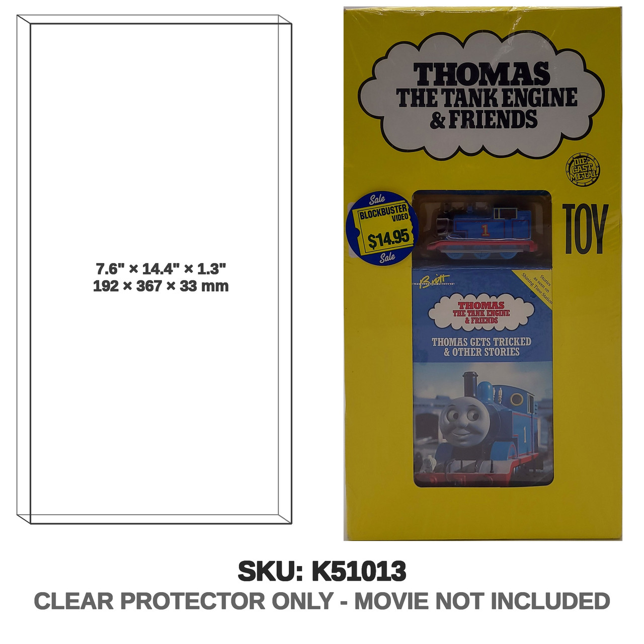 Hasbro Thomas the Tank Engine VHS and Diecast Metal Toy Train Pack
