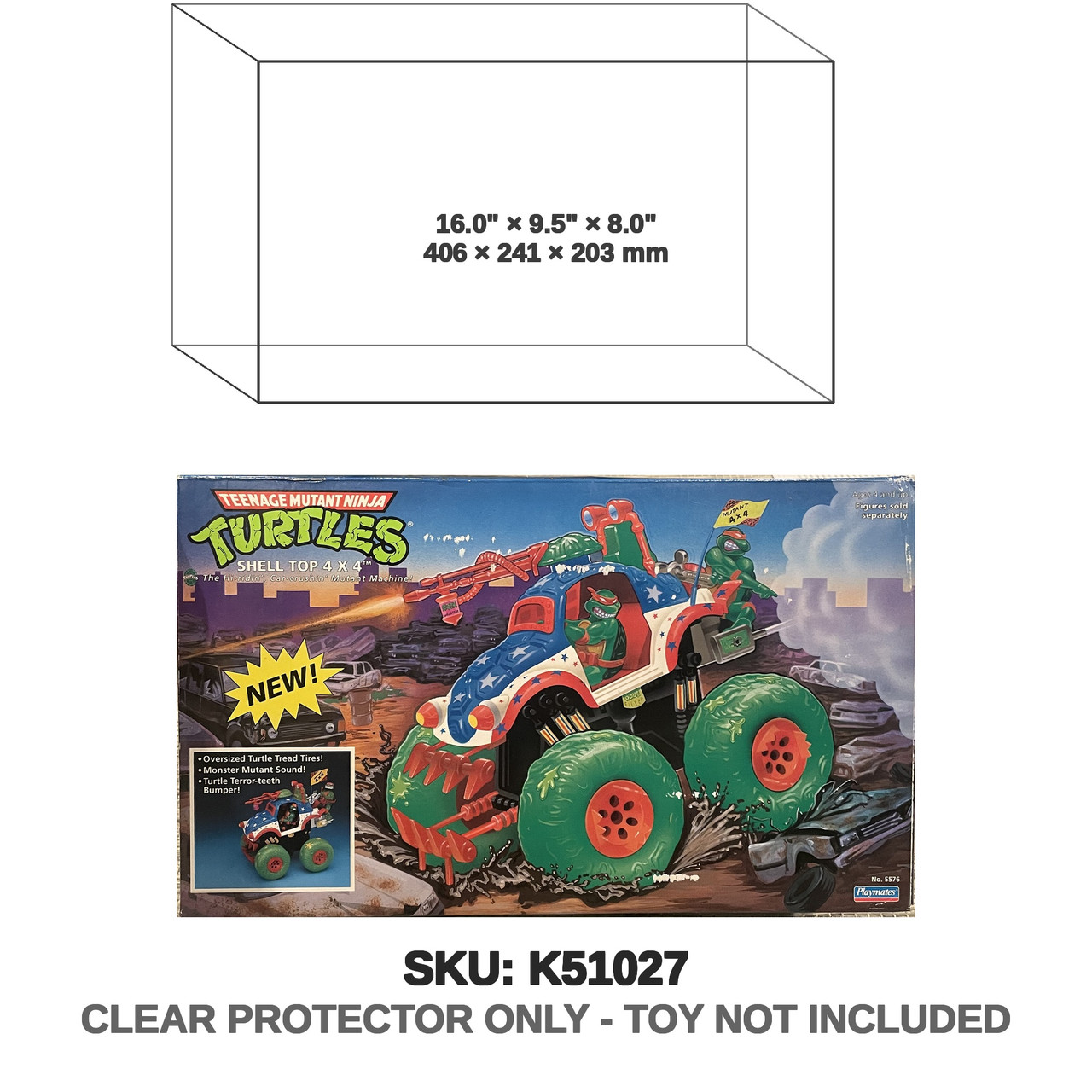 Playmates Teenage Mutant Ninja Turtles Shell Top 4x4