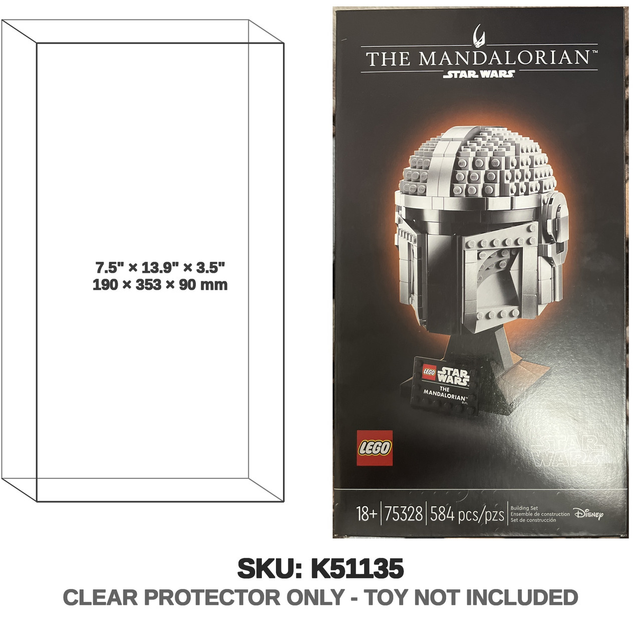 Lego Mandalorian Helmet 75328