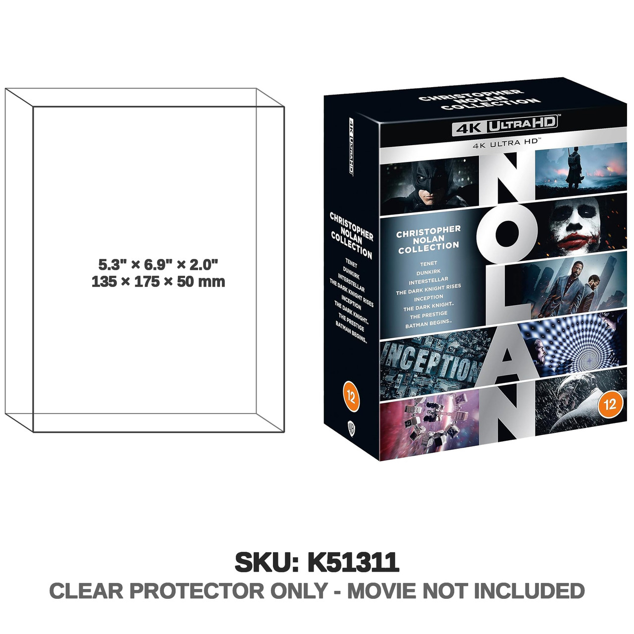 Christopher Nolan Collection - 8-Film Collection - 4K Ultra HD - Blu-ray - 2023 - Region Free