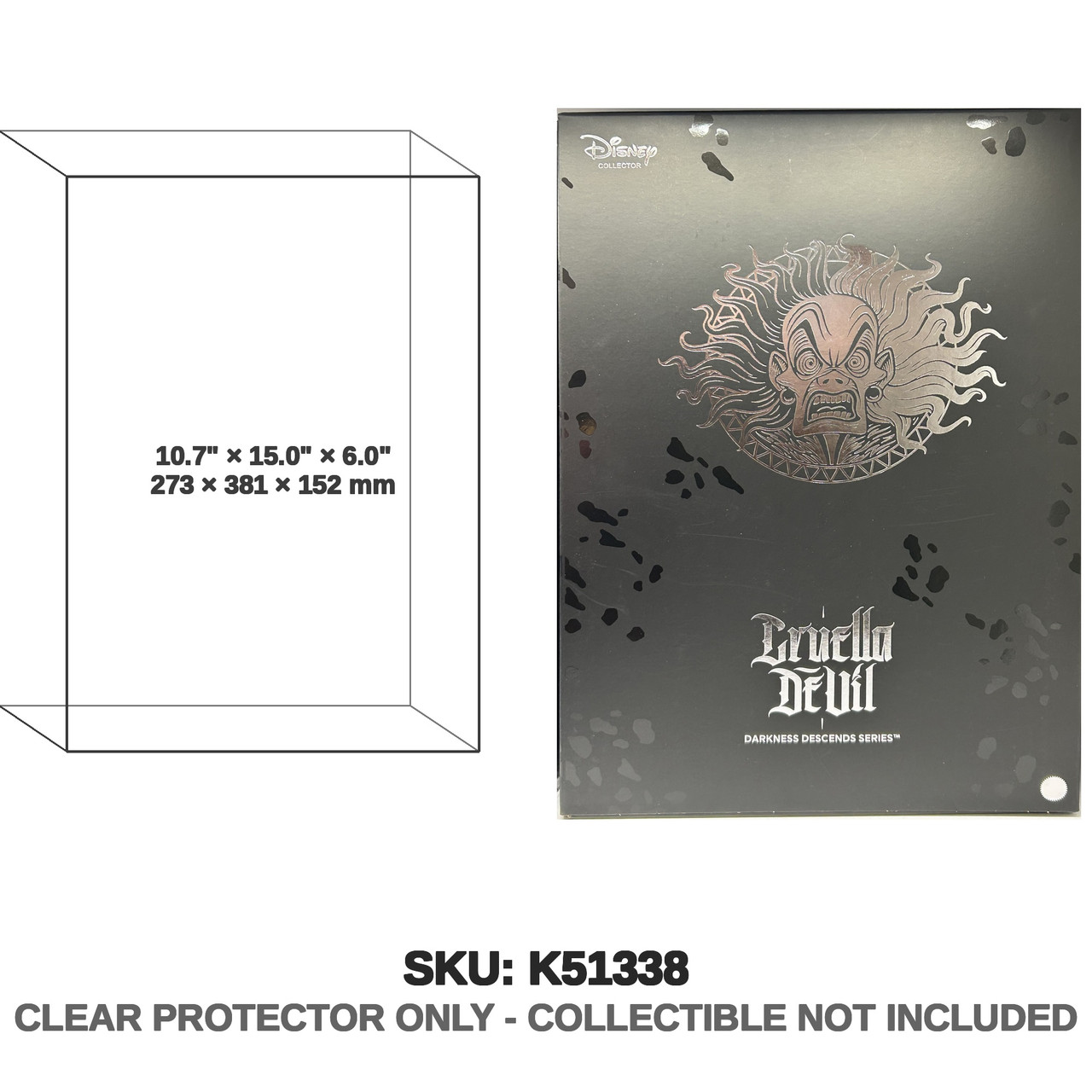 Mattel Disney Darkness Descends Series Cruella Doll -Extra Deep for Sleeve Storage