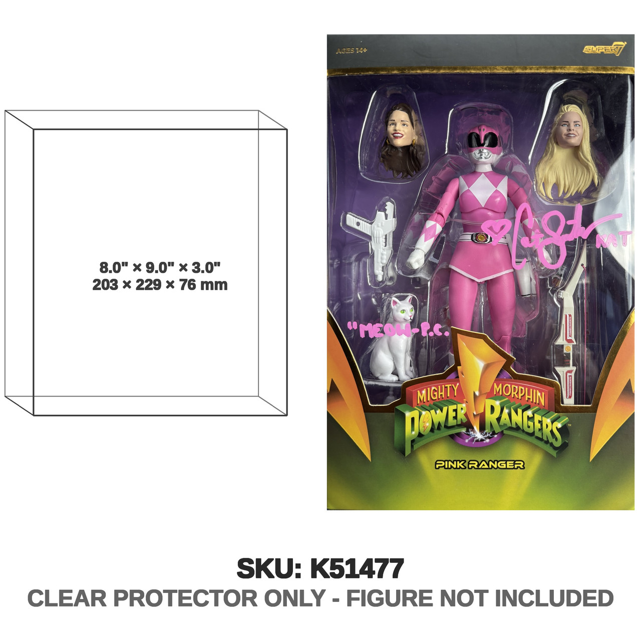 Super 7 Mighty Morphin Power Rangers Pink Ranger