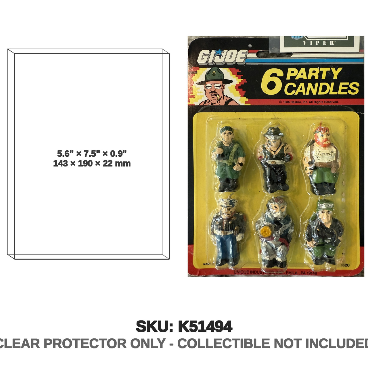 Unique G.I. Joe Party Candles 1986