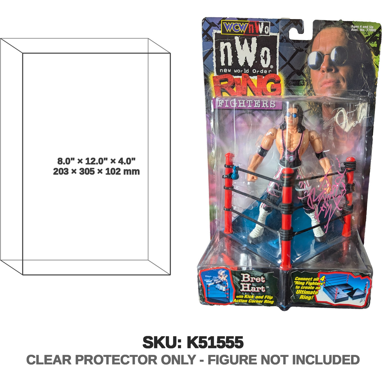Bret Hart WCW nWo Ring Fighters Figure