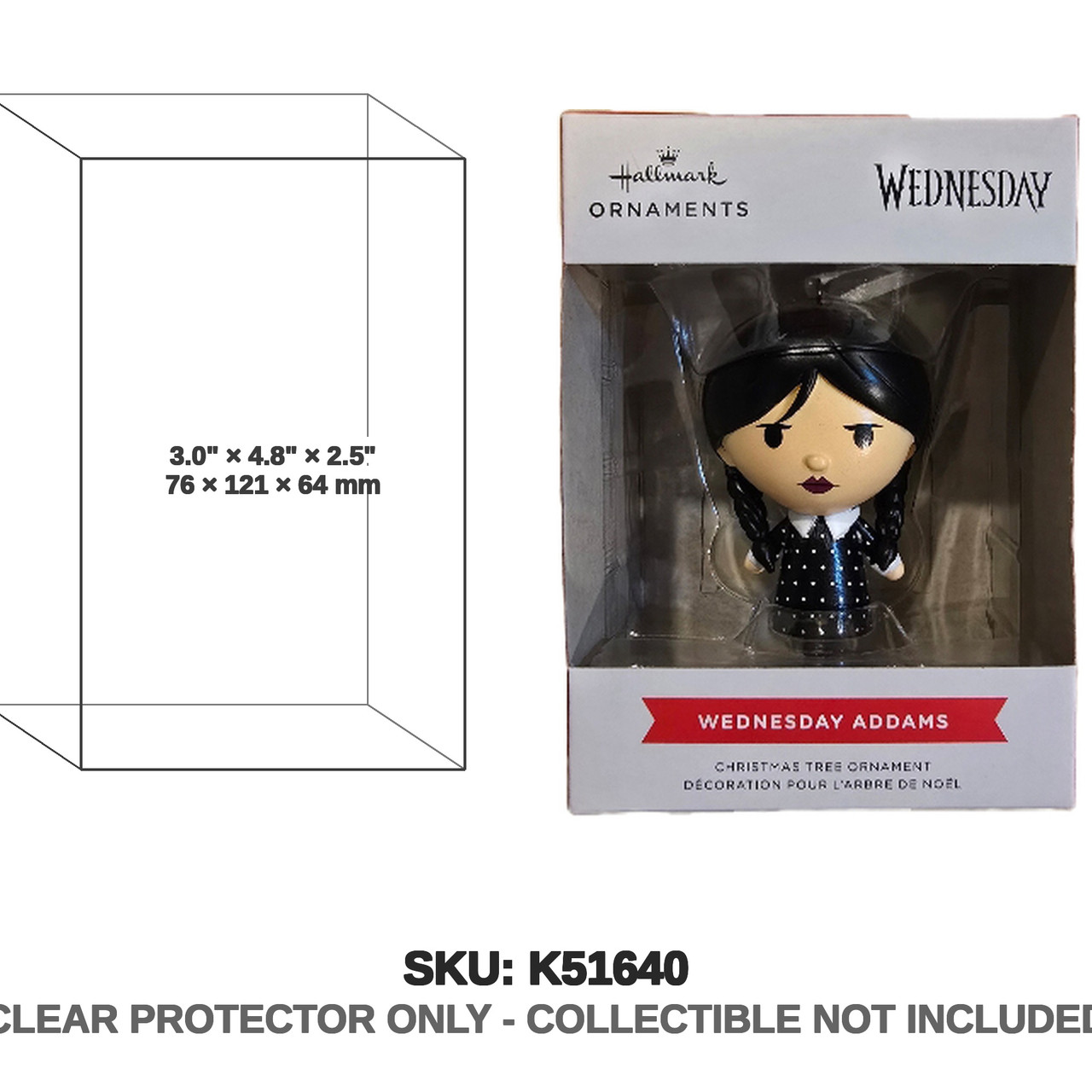 Hannah Ornaments Wednesday Addams Christmas Tree Ornament 2024