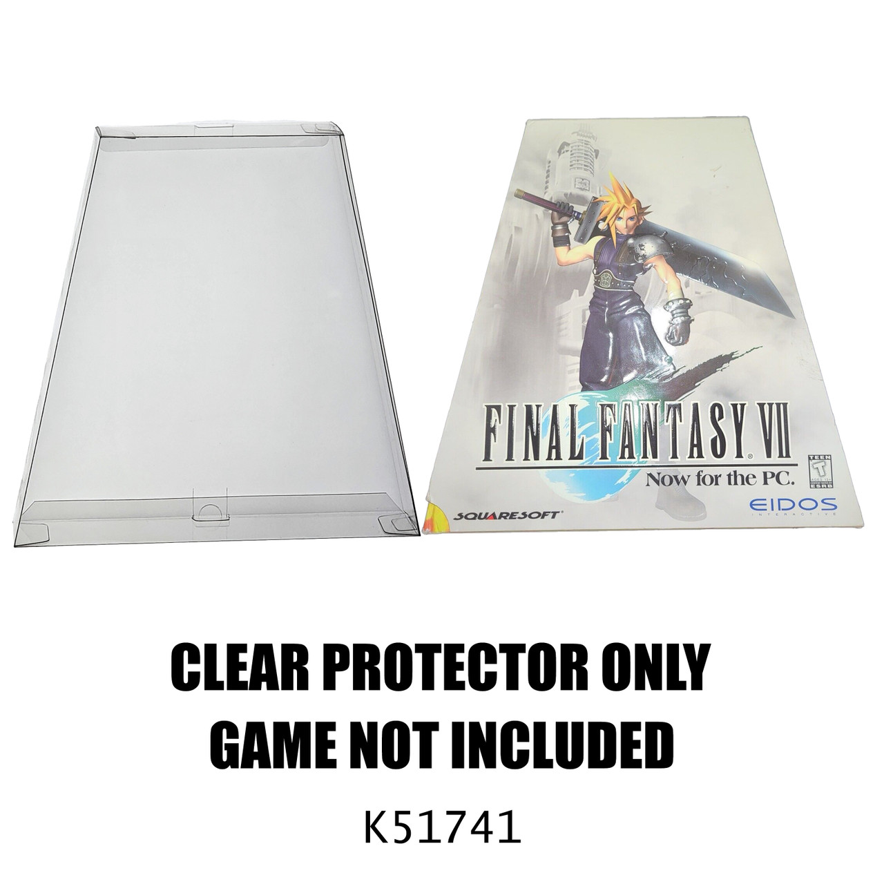 Protector For Final Fantasy VII PC Game Trapezoid/ Pyramid Shape Box