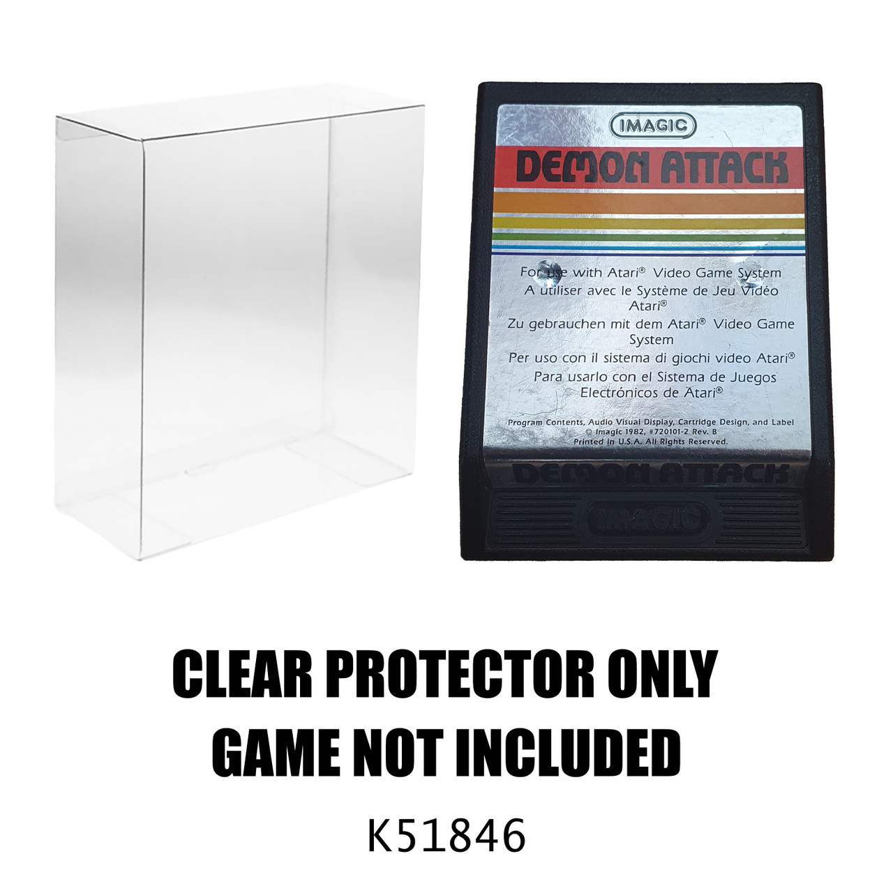Protector For Atari 2600 Imagic Demon Attack Game Cartridge